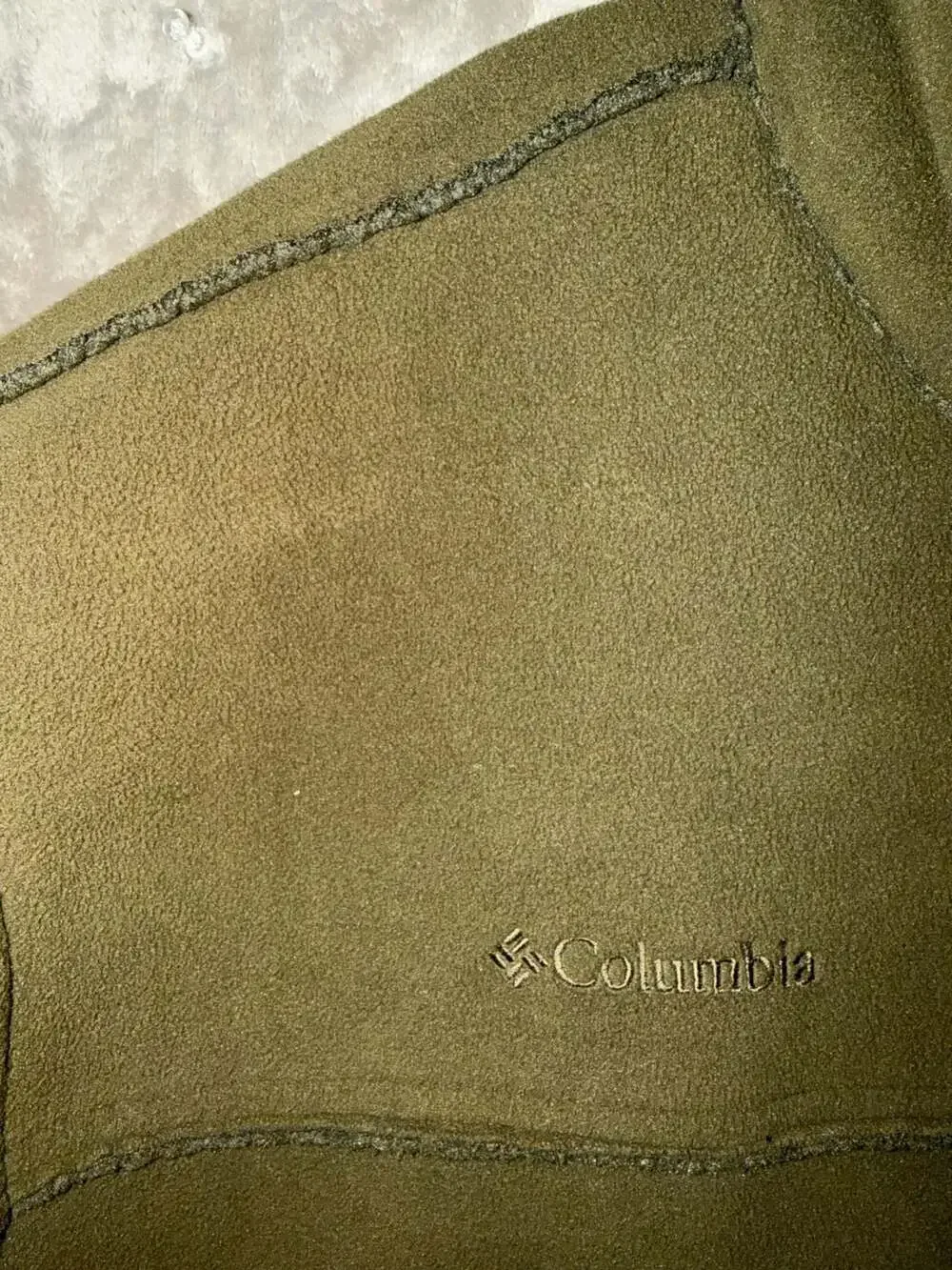 Columbia Green Fleece Full Zip Vest Jacket